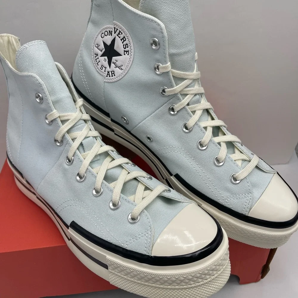 Converse Men’s A03537C CHUCK 70 PLUS HI
AQUA MIST/EGRET/WHITE
High-Top Sneakers - Picture 5 of 16